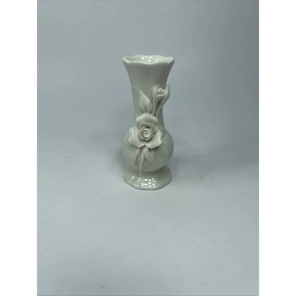 Paris Royal Bud Vase Flowers Vintage Cream Porcelain Pottery 4” Tall